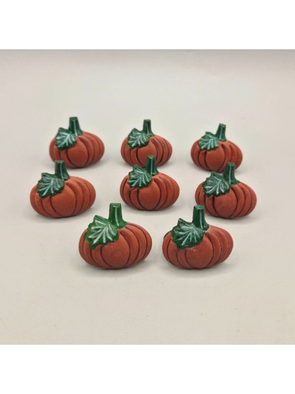 Pumpkin Shaped Cast Iron Napkin Rings Fall Table Decor Thanksgiving Set of 8